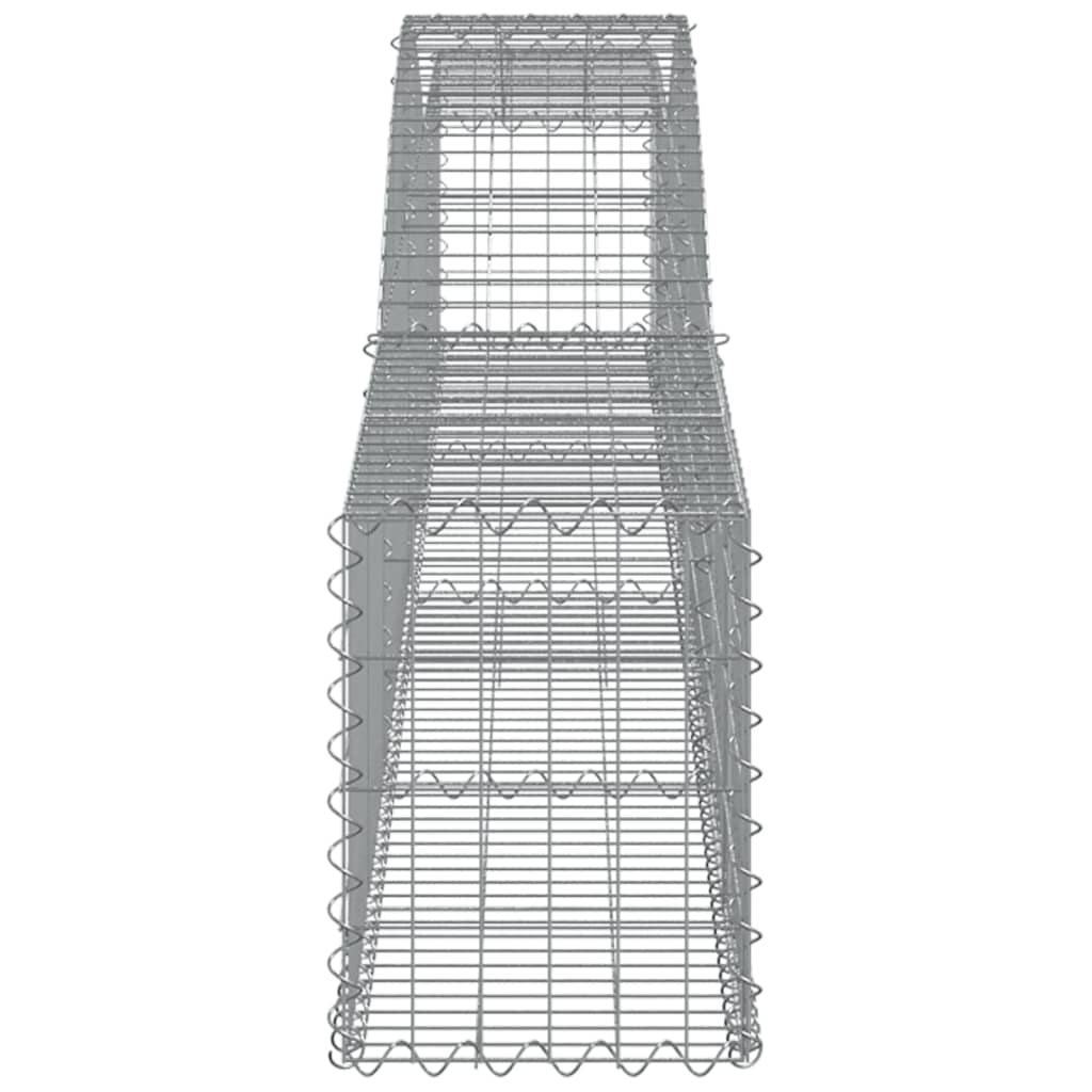 Arched Gabion Baskets 3 pcs 400x30x40/60 cm Galvanised Iron