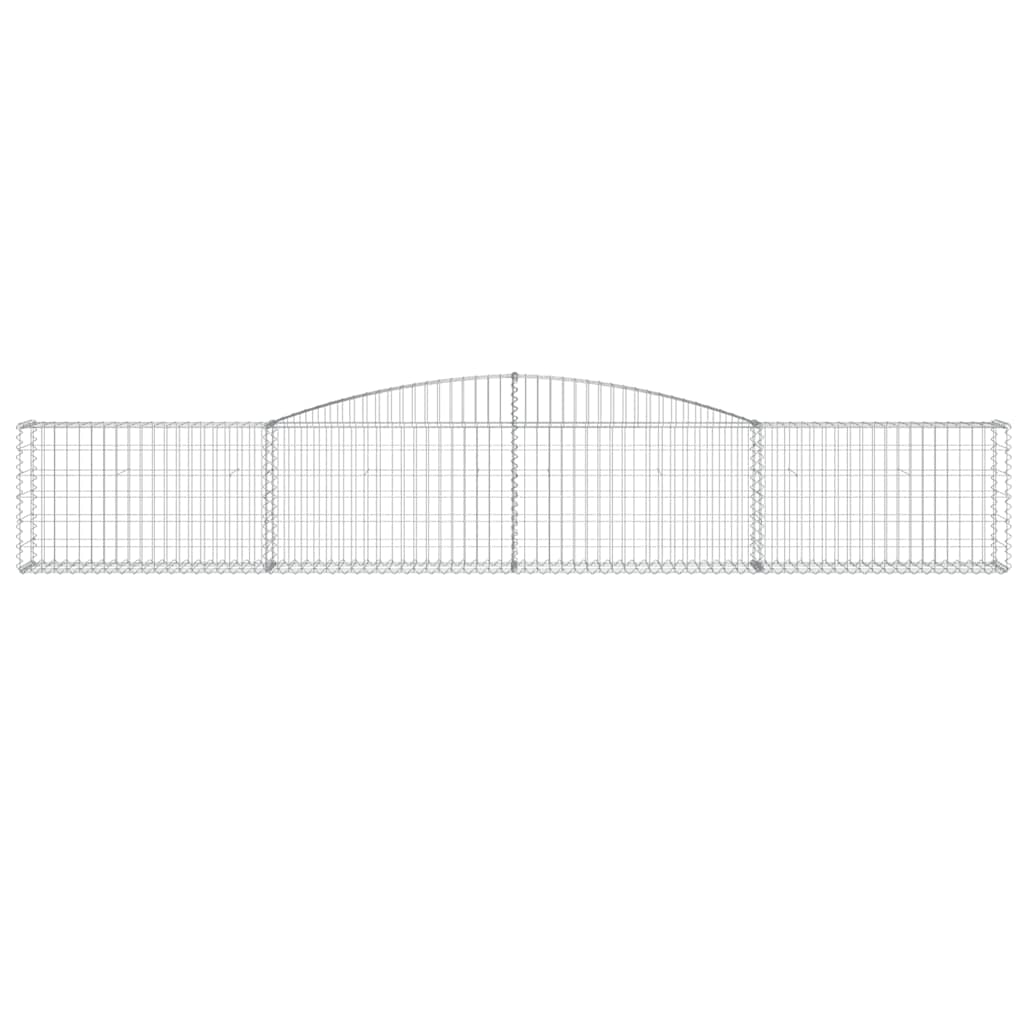 Arched Gabion Baskets 4 pcs 400x30x60/80 cm Galvanised Iron