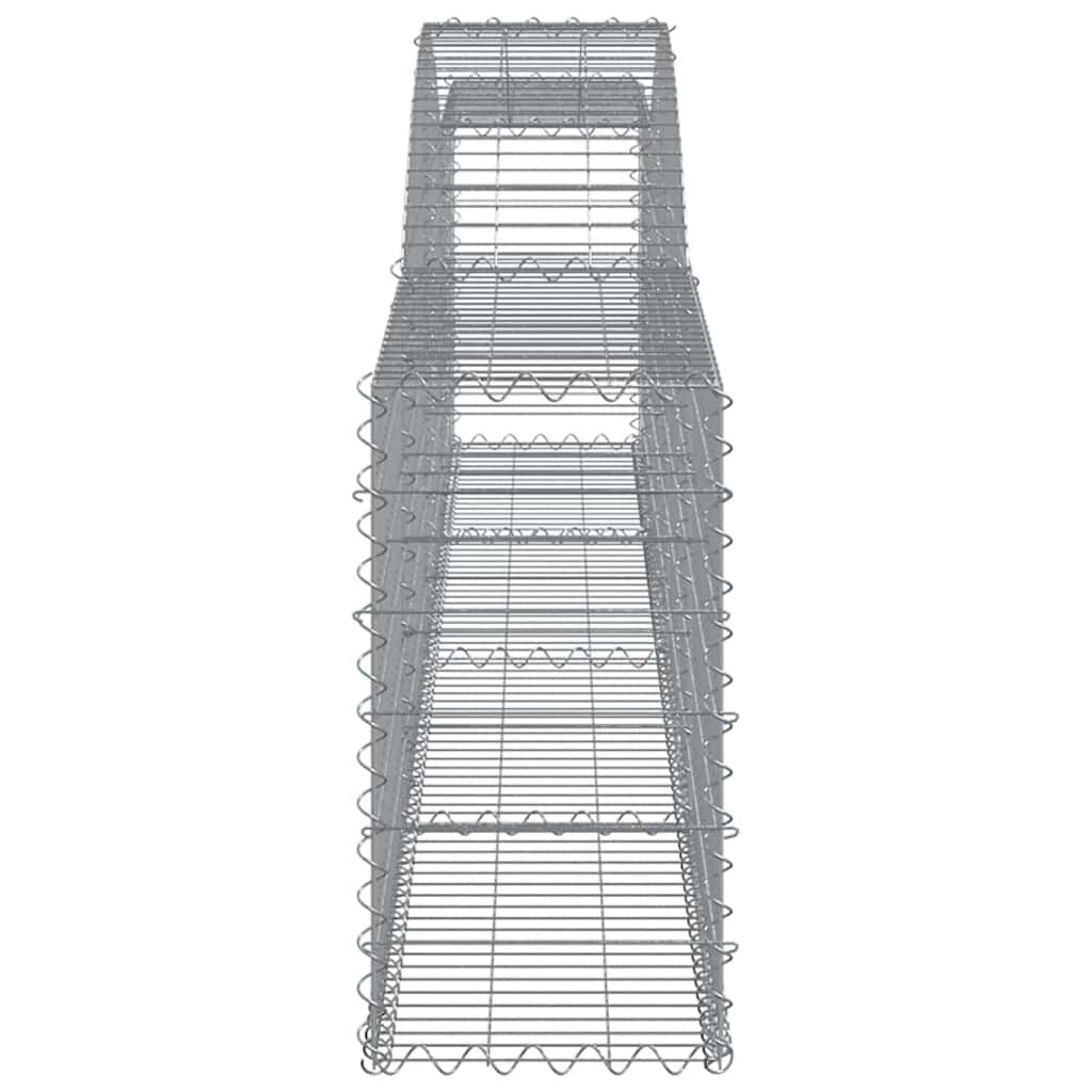 Arched Gabion Baskets 4 pcs 400x30x60/80 cm Galvanised Iron