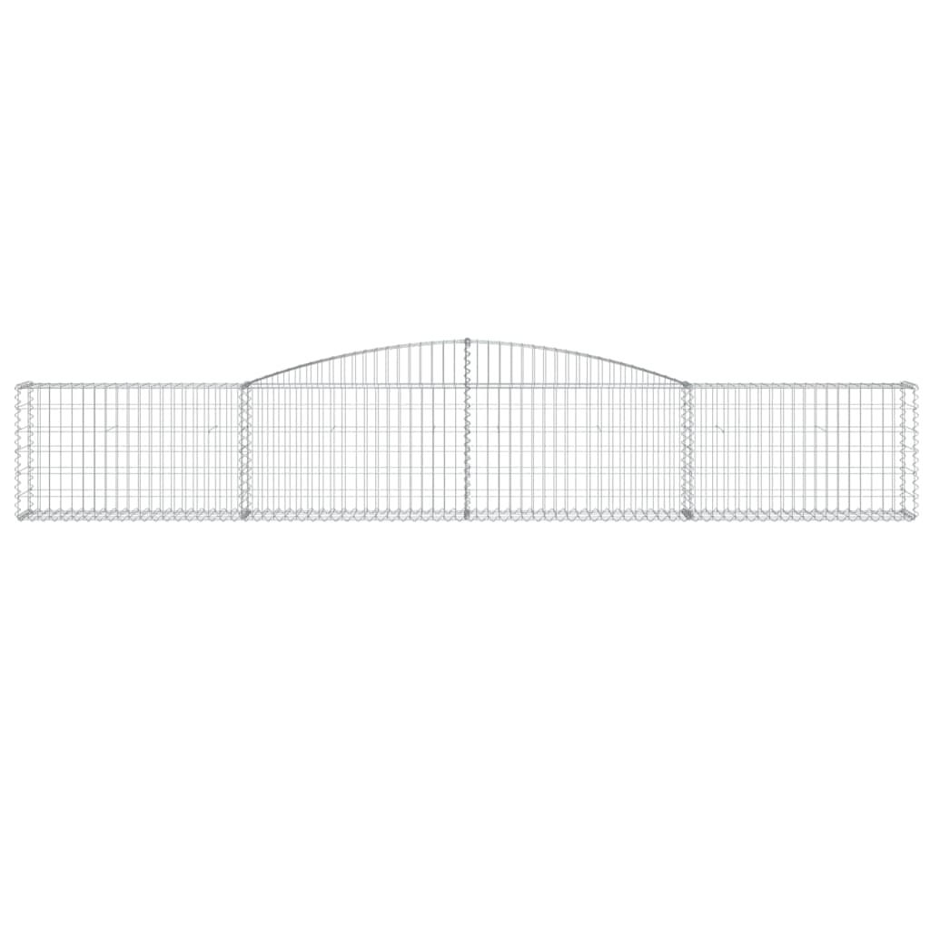 Arched Gabion Baskets 10 pcs 400x30x60/80 cm Galvanised Iron
