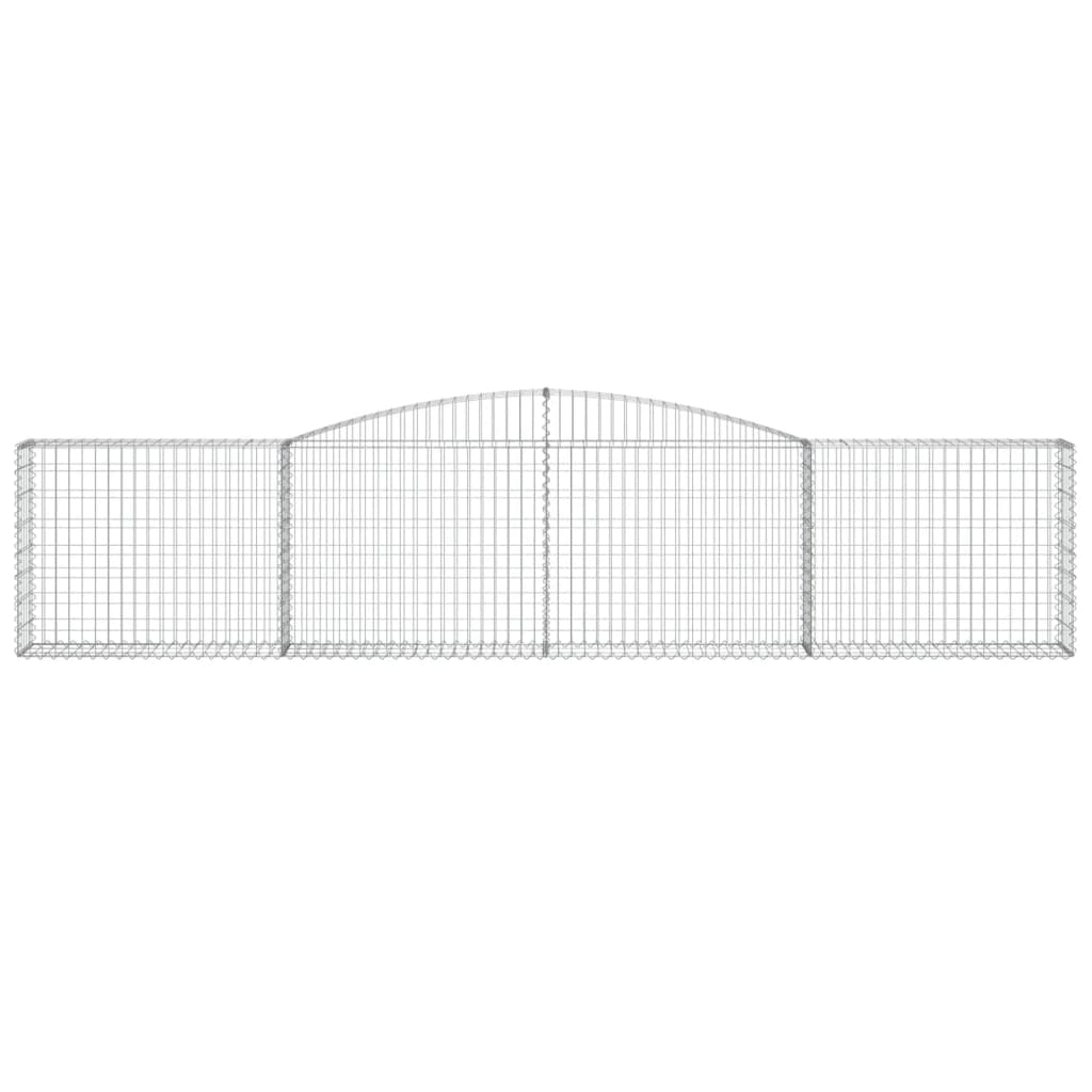 Arched Gabion Baskets 9 pcs 400x30x80/100 cm Galvanised Iron