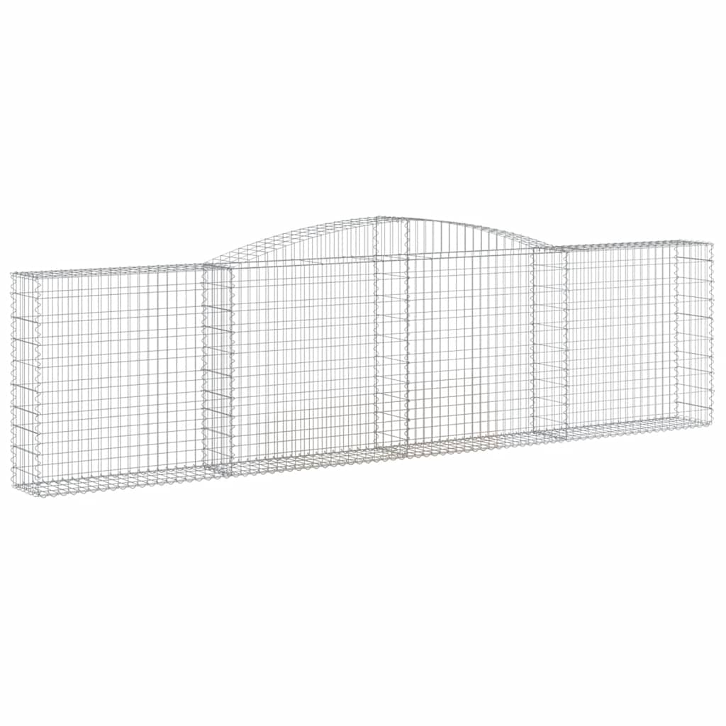 Arched Gabion Baskets 8 pcs 400x30x100/120 cm Galvanised Iron