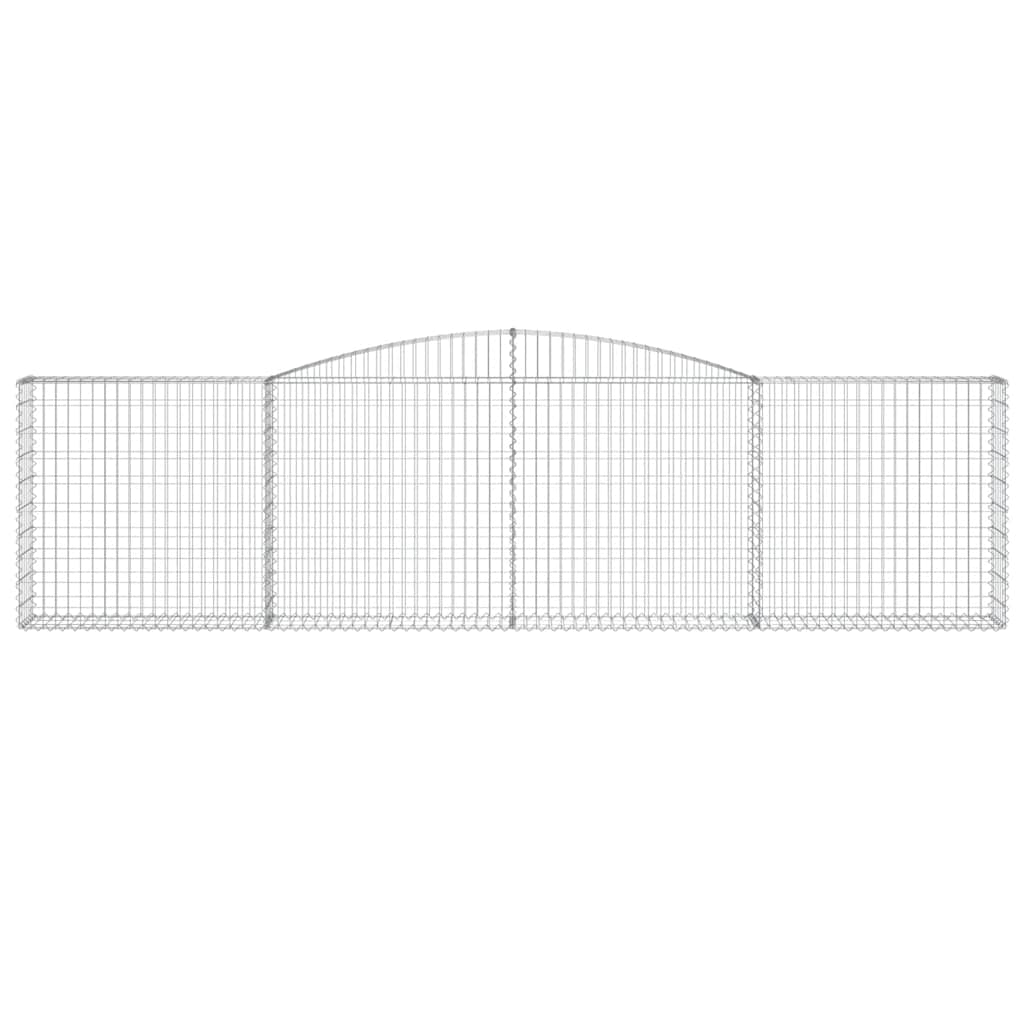 Arched Gabion Baskets 8 pcs 400x30x100/120 cm Galvanised Iron