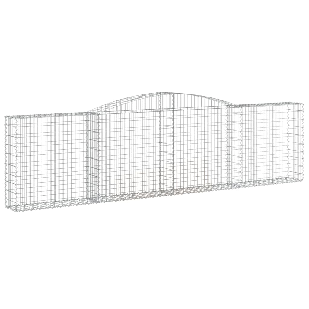 Arched Gabion Baskets 9 pcs 400x30x100/120 cm Galvanised Iron