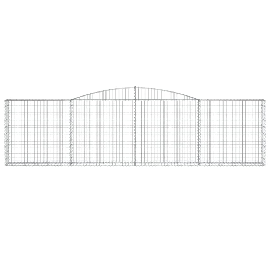 Arched Gabion Baskets 15 pcs 400x30x100/120 cm Galvanised Iron