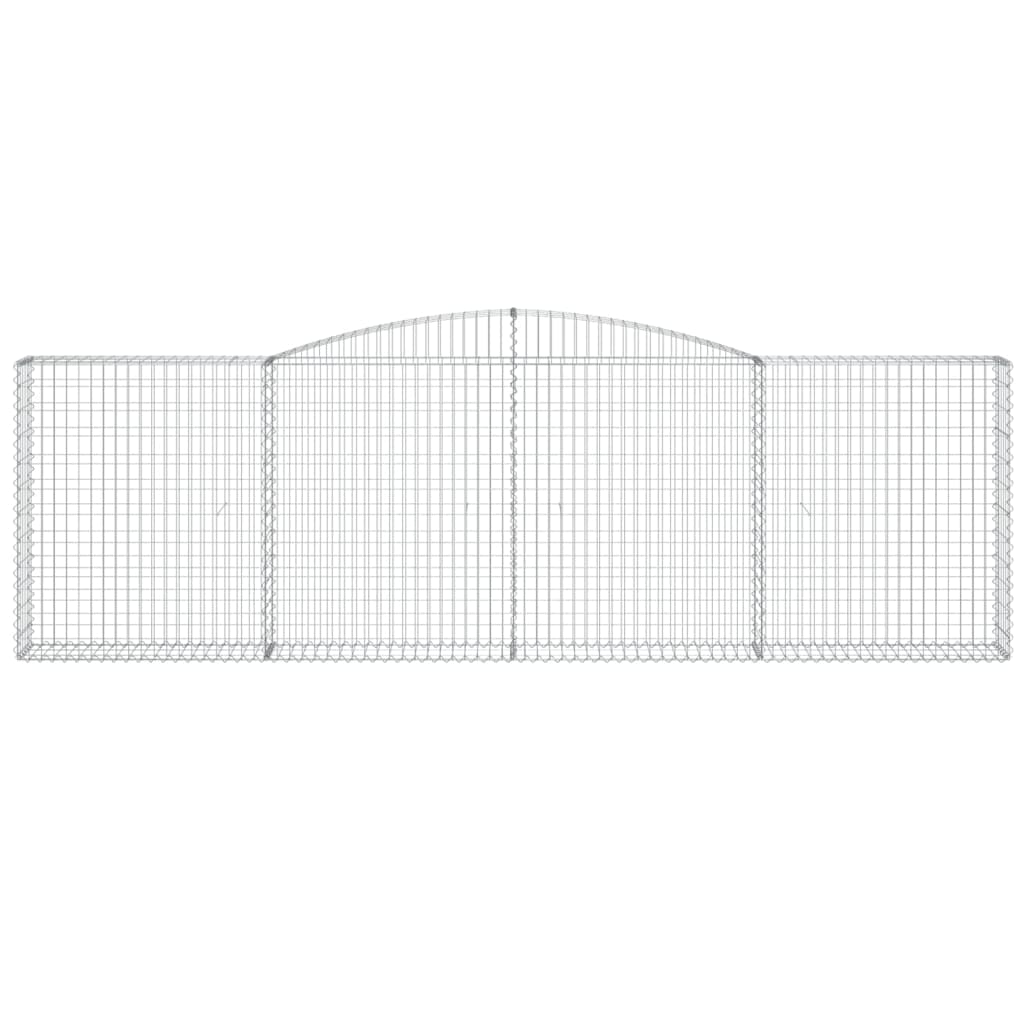 Arched Gabion Baskets 3 pcs 400x30x120/140 cm Galvanised Iron