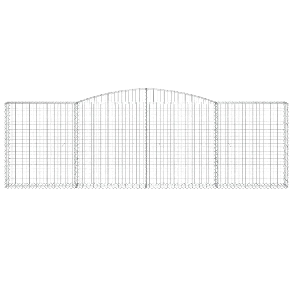 Arched Gabion Baskets 8 pcs 400x30x120/140 cm Galvanised Iron