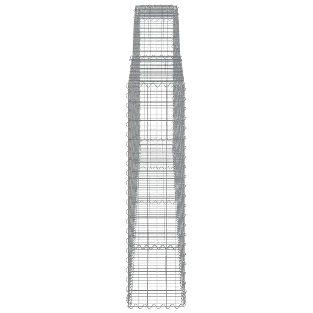 Arched Gabion Baskets 9 pcs 400x30x120/140 cm Galvanised Iron