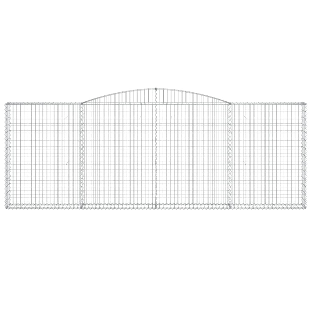 Arched Gabion Baskets 2 pcs 400x30x140/160 cm Galvanised Iron