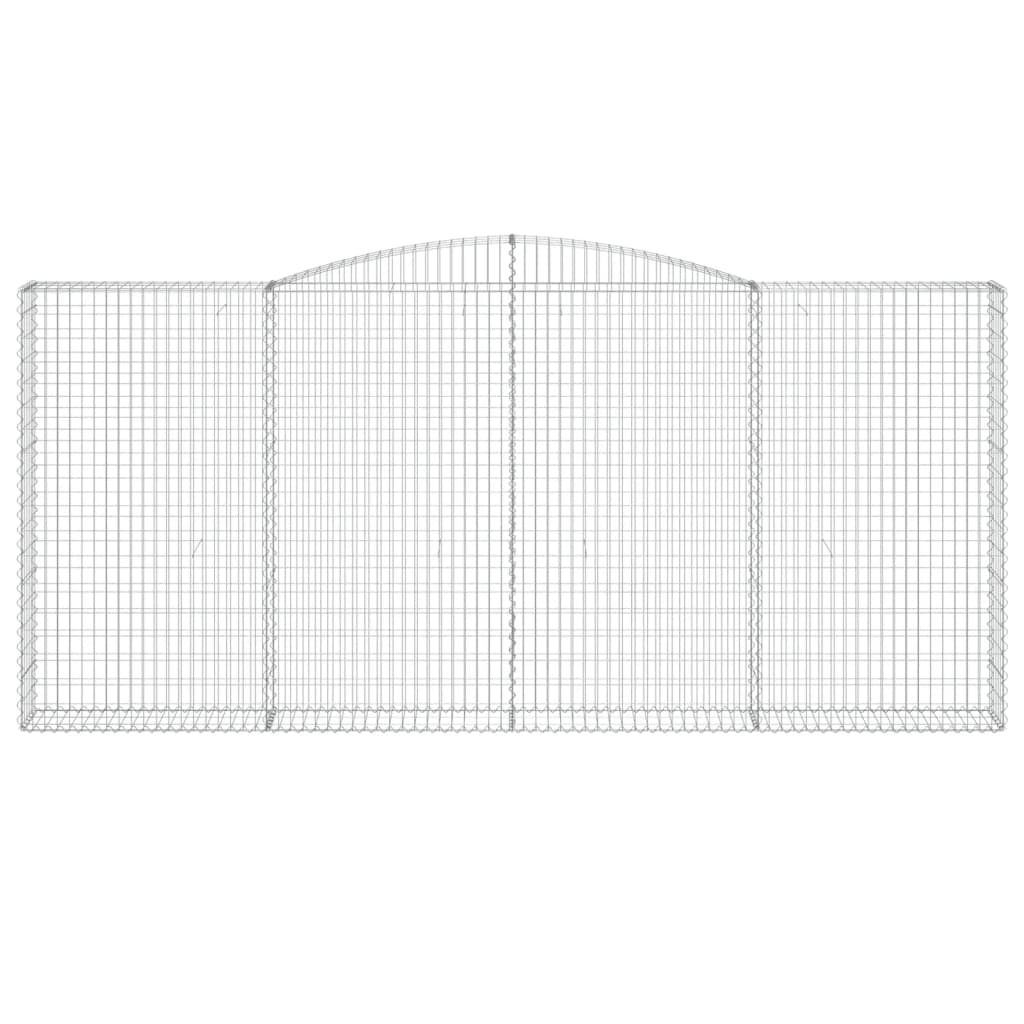 Arched Gabion Baskets 2 pcs 400x30x180/200 cm Galvanised Iron