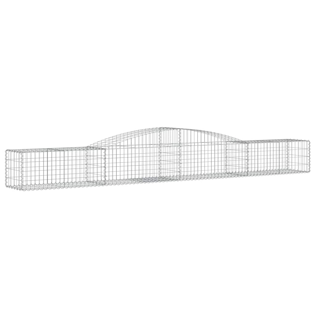 Arched Gabion Baskets 2 pcs 400x50x40/60 cm Galvanised Iron