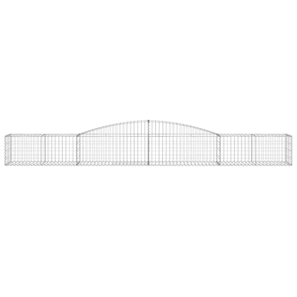 Arched Gabion Baskets 2 pcs 400x50x40/60 cm Galvanised Iron