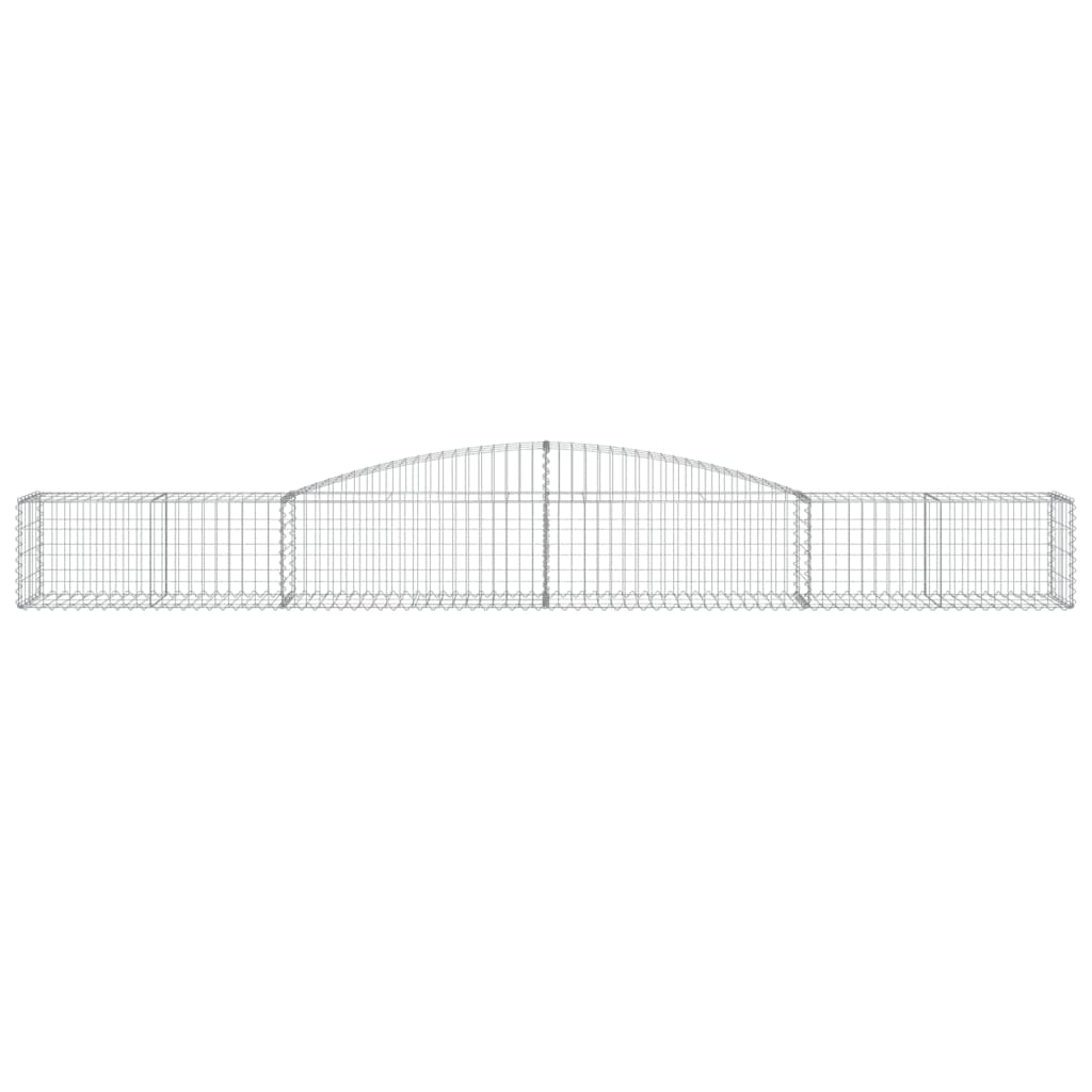 Arched Gabion Baskets 5 pcs 400x50x40/60 cm Galvanised Iron