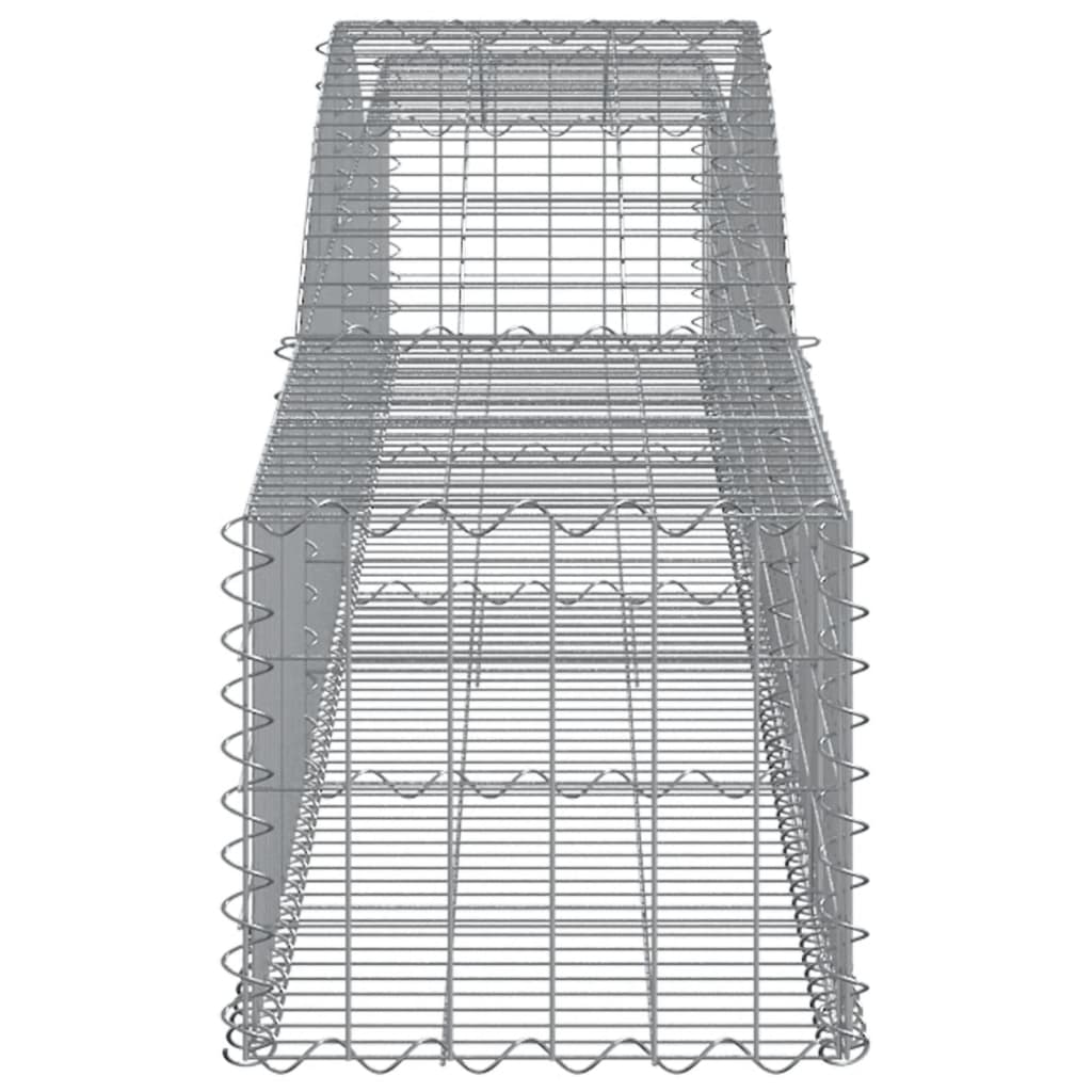 Arched Gabion Baskets 8 pcs 400x50x40/60 cm Galvanised Iron