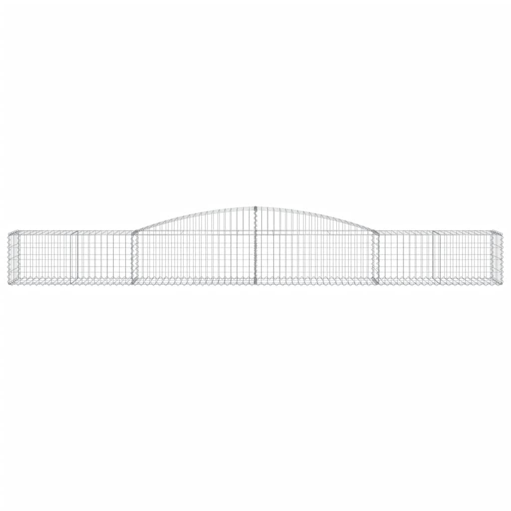 Arched Gabion Baskets 9 pcs 400x50x40/60 cm Galvanised Iron
