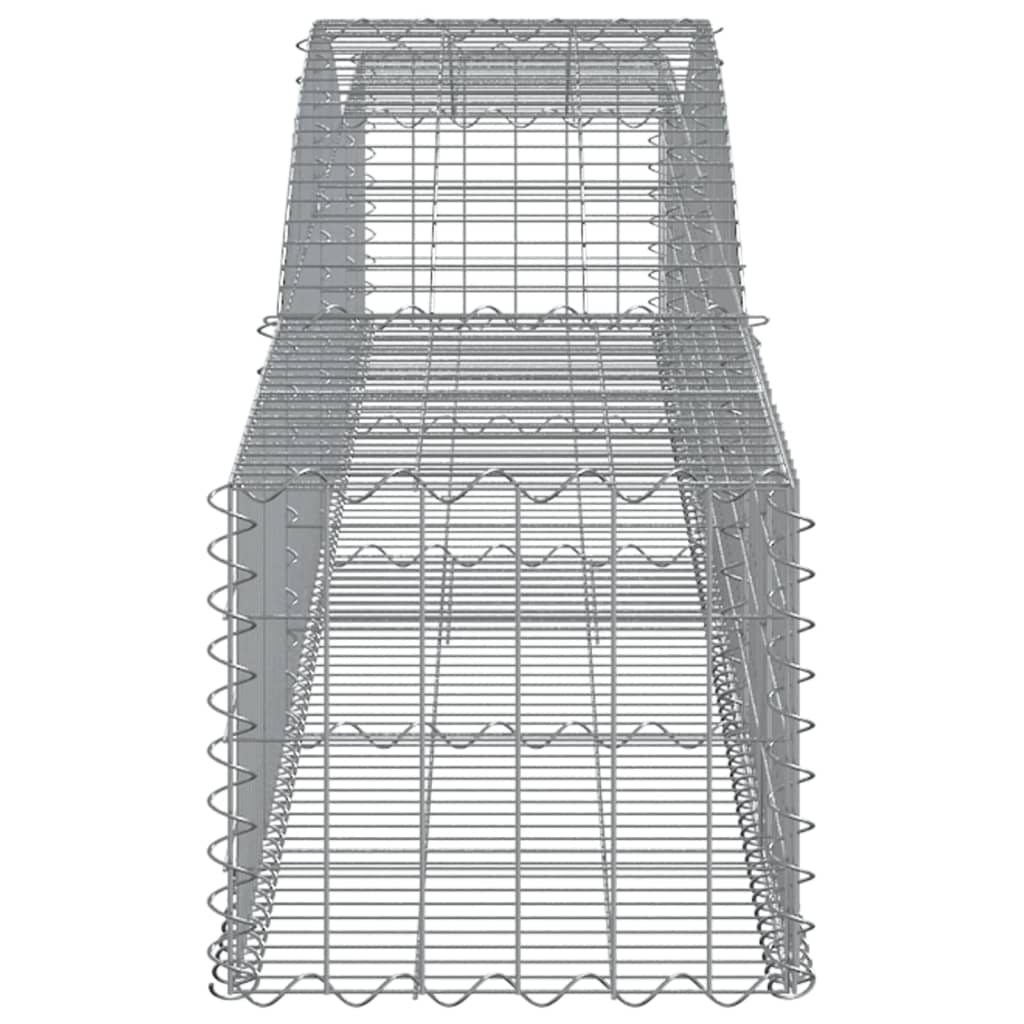 Arched Gabion Baskets 9 pcs 400x50x40/60 cm Galvanised Iron