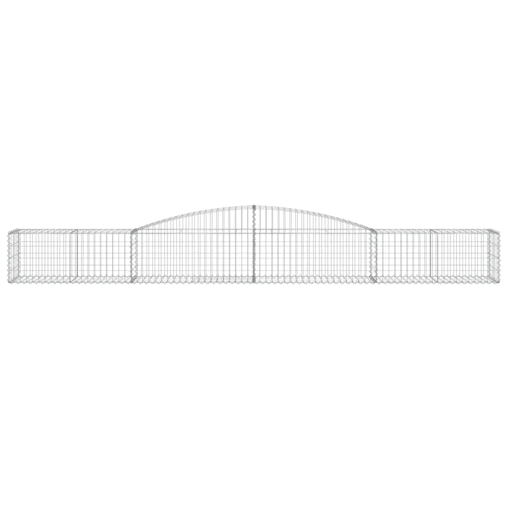 Arched Gabion Baskets 10 pcs 400x50x40/60 cm Galvanised Iron