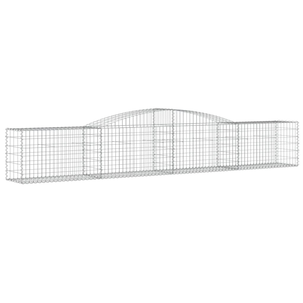 Arched Gabion Baskets 4 pcs 400x50x60/80 cm Galvanised Iron