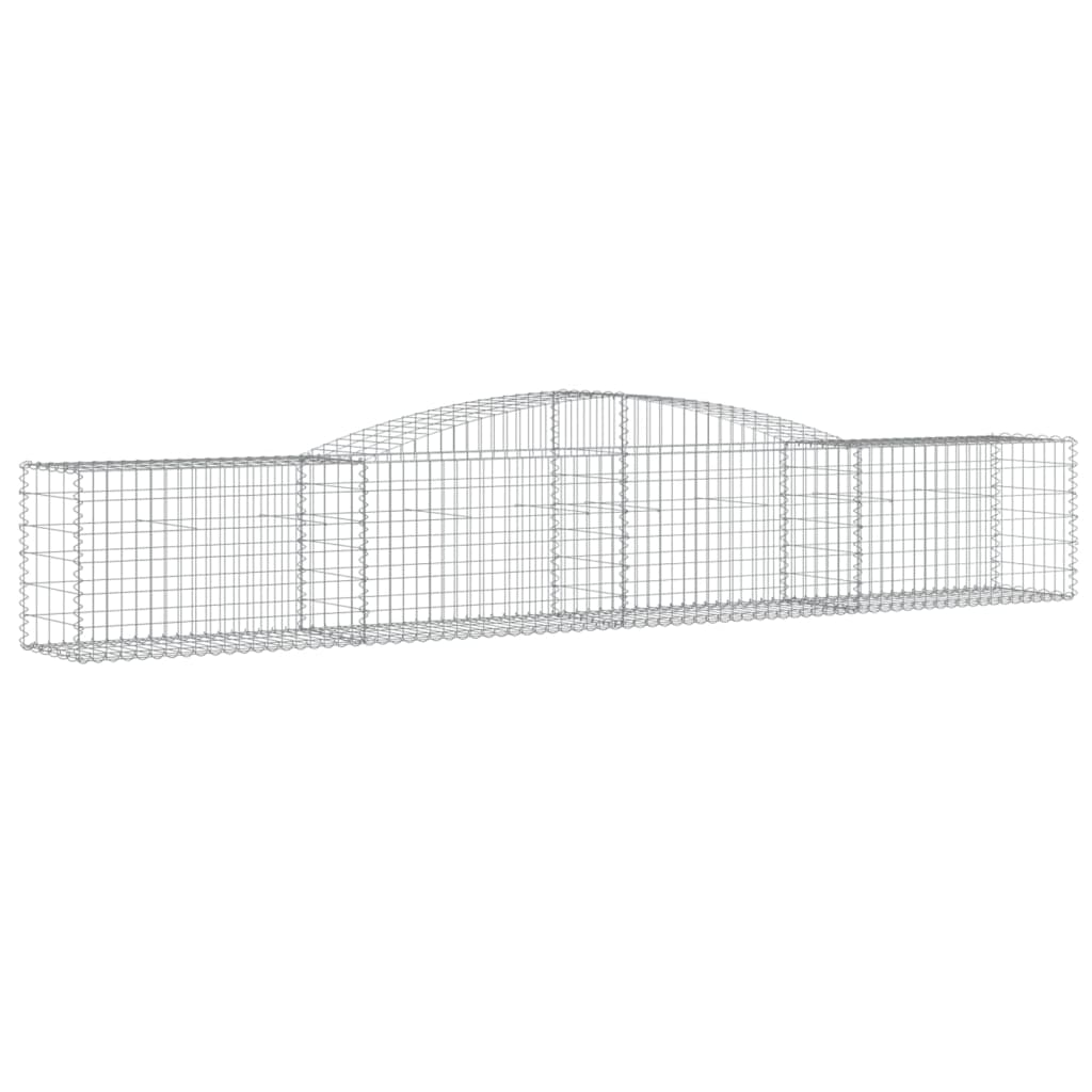 Arched Gabion Baskets 10 pcs 400x50x60/80 cm Galvanised Iron