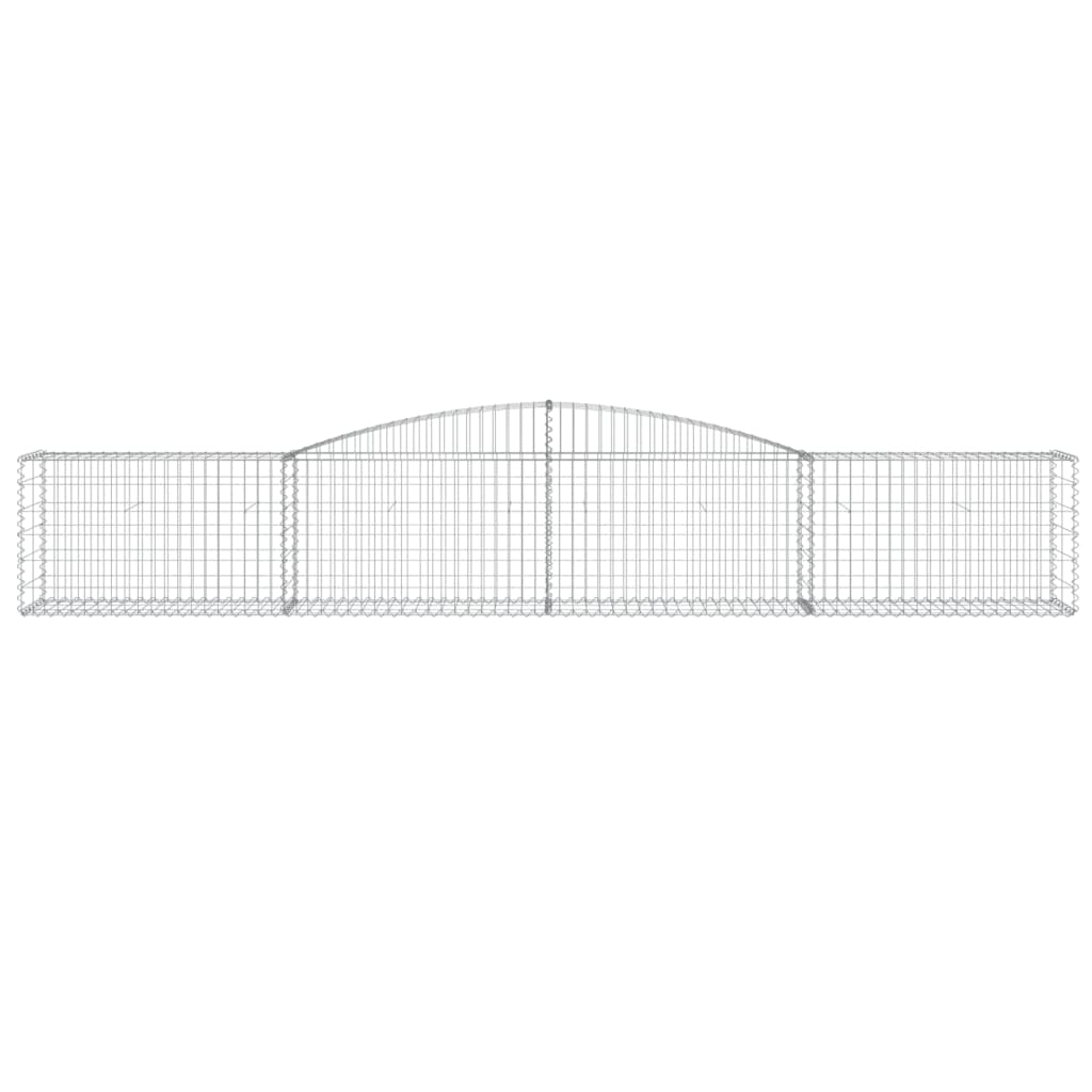Arched Gabion Baskets 10 pcs 400x50x60/80 cm Galvanised Iron