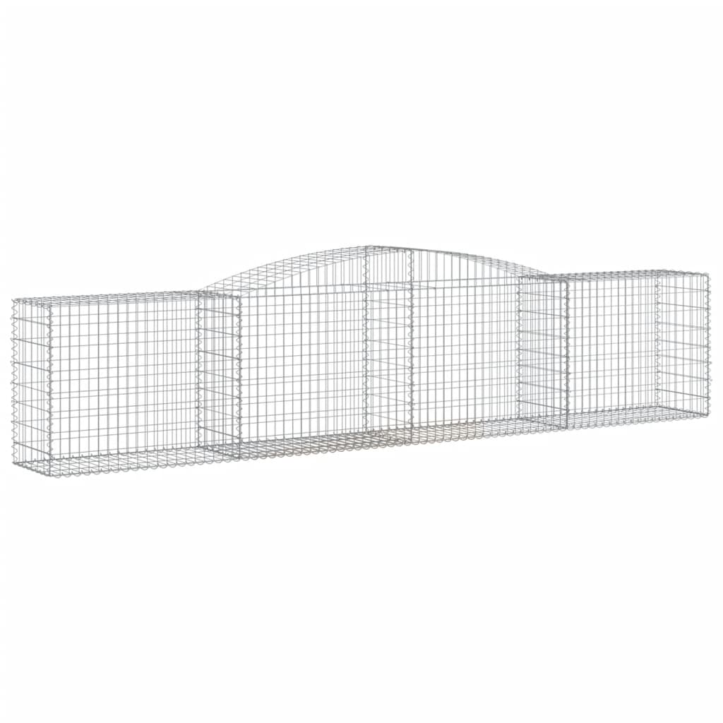 Arched Gabion Baskets 8 pcs 400x50x80/100 cm Galvanised Iron