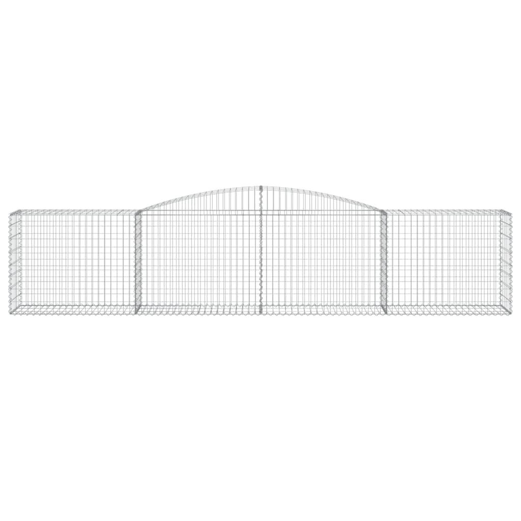 Arched Gabion Baskets 8 pcs 400x50x80/100 cm Galvanised Iron