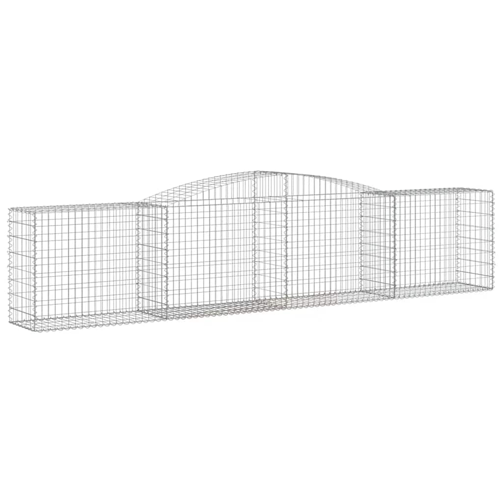 Arched Gabion Baskets 15 pcs 400x50x80/100 cm Galvanised Iron