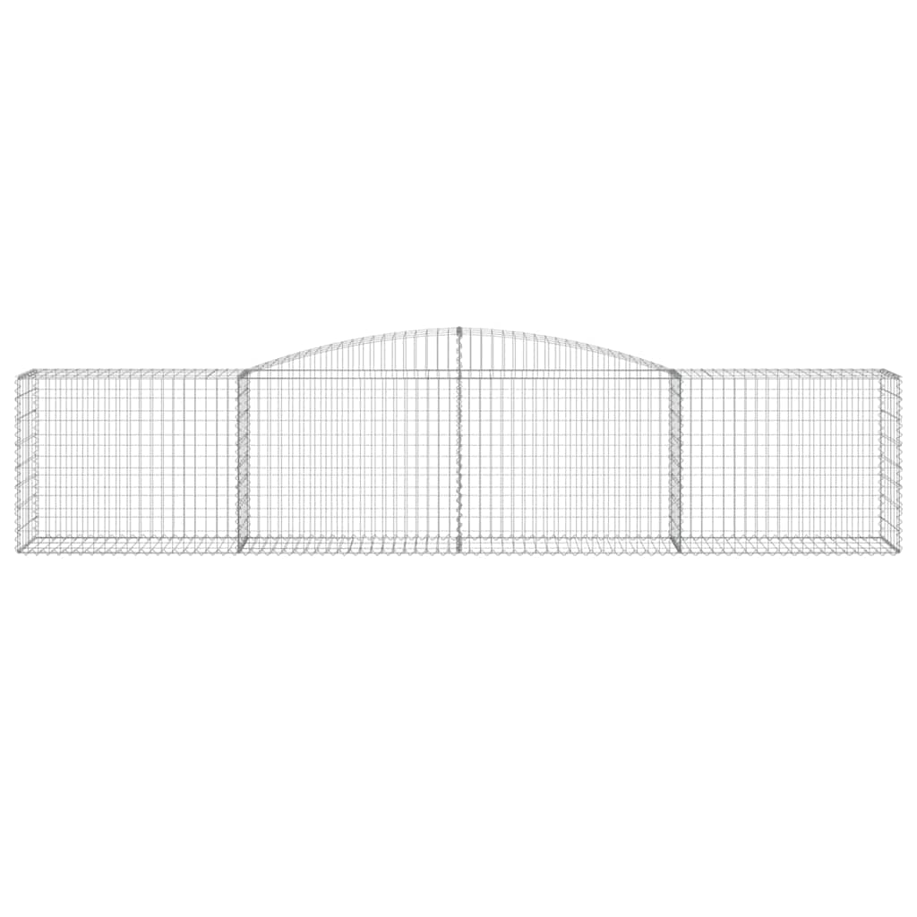 Arched Gabion Baskets 15 pcs 400x50x80/100 cm Galvanised Iron
