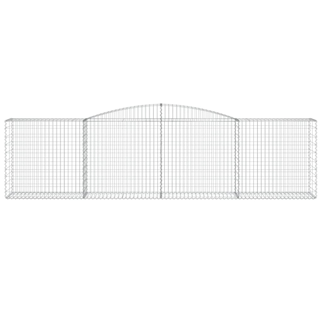Arched Gabion Baskets 4 pcs 400x50x100/120 cm Galvanised Iron