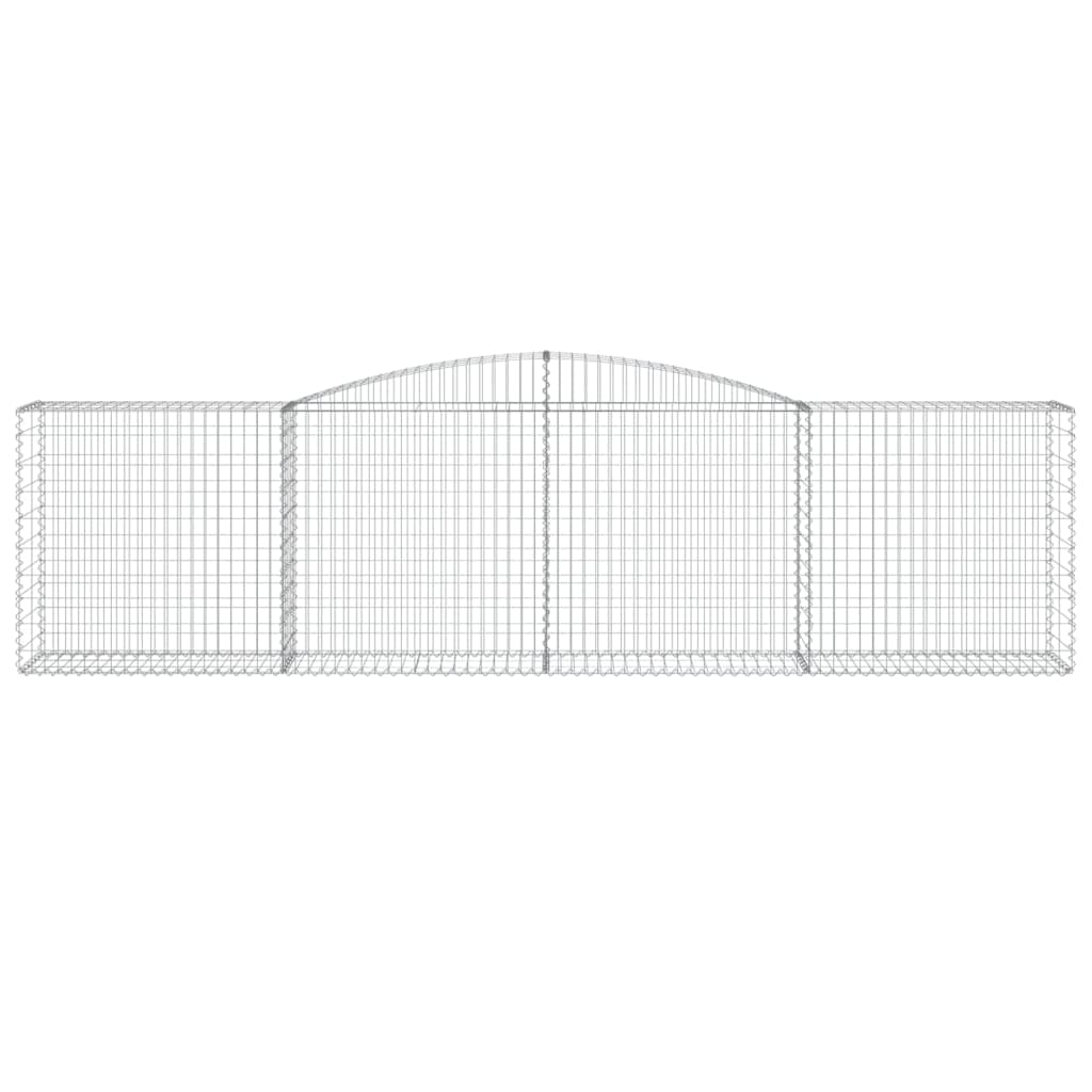 Arched Gabion Baskets 9 pcs 400x50x100/120 cm Galvanised Iron