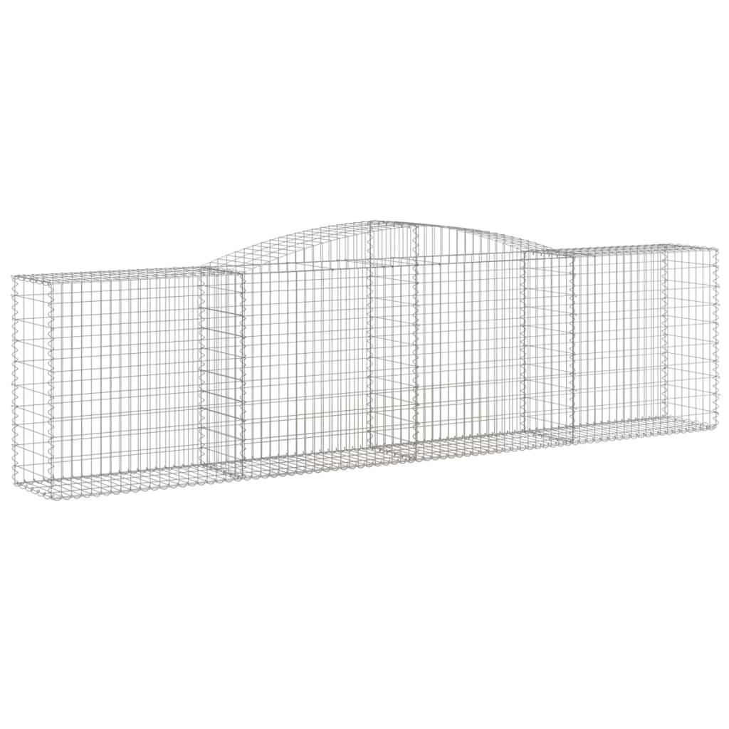 Arched Gabion Baskets 10 pcs 400x50x100/120 cm Galvanised Iron
