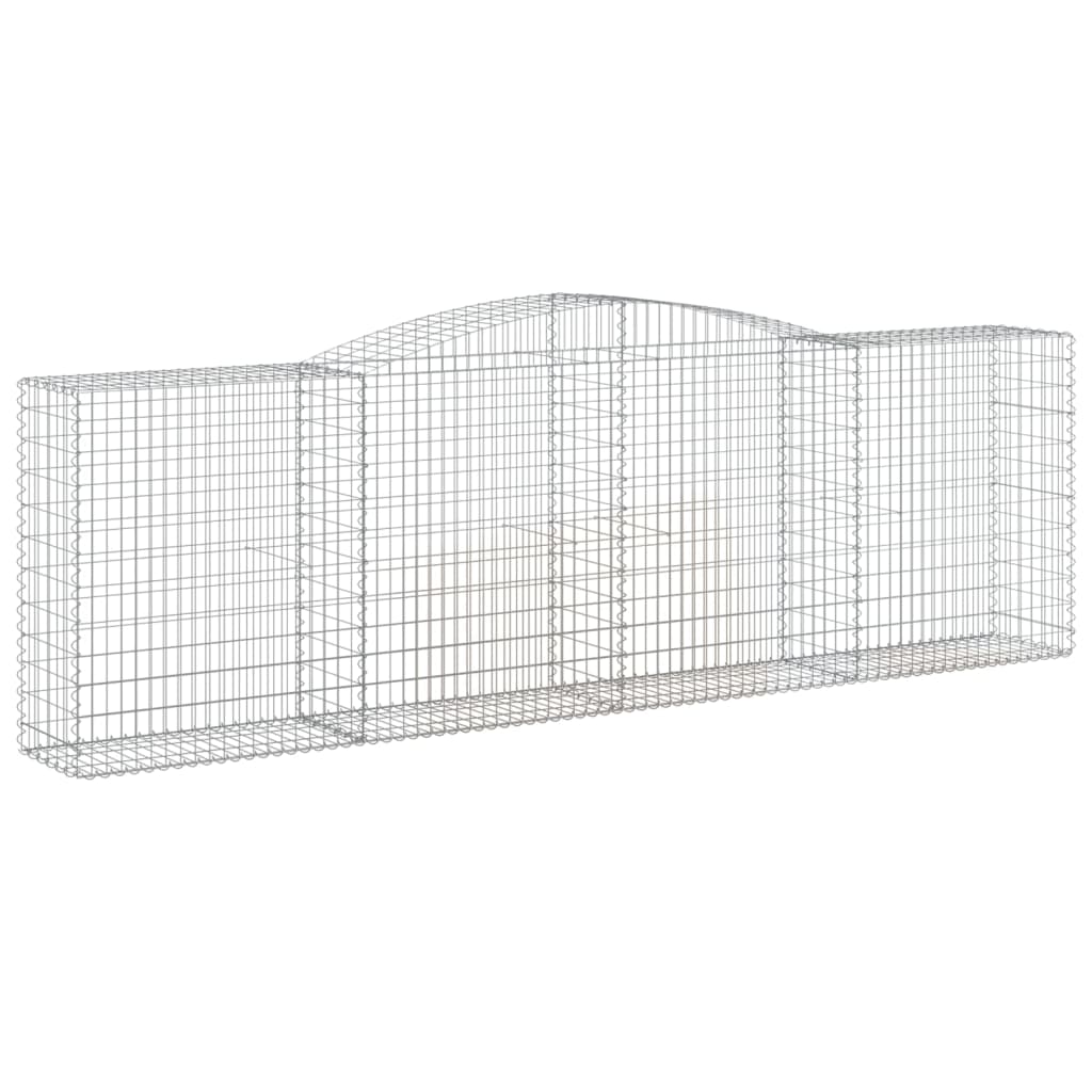 Arched Gabion Baskets 3 pcs 400x50x120/140 cm Galvanised Iron