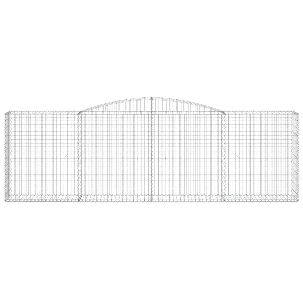 Arched Gabion Baskets 6 pcs 400x50x120/140 cm Galvanised Iron