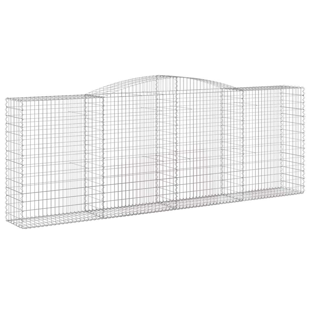 Arched Gabion Baskets 5 pcs 400x50x140/160 cm Galvanised Iron