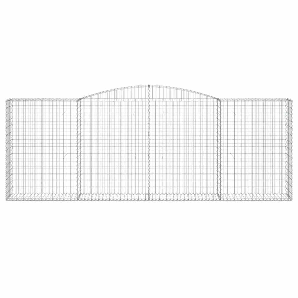 Arched Gabion Baskets 5 pcs 400x50x140/160 cm Galvanised Iron