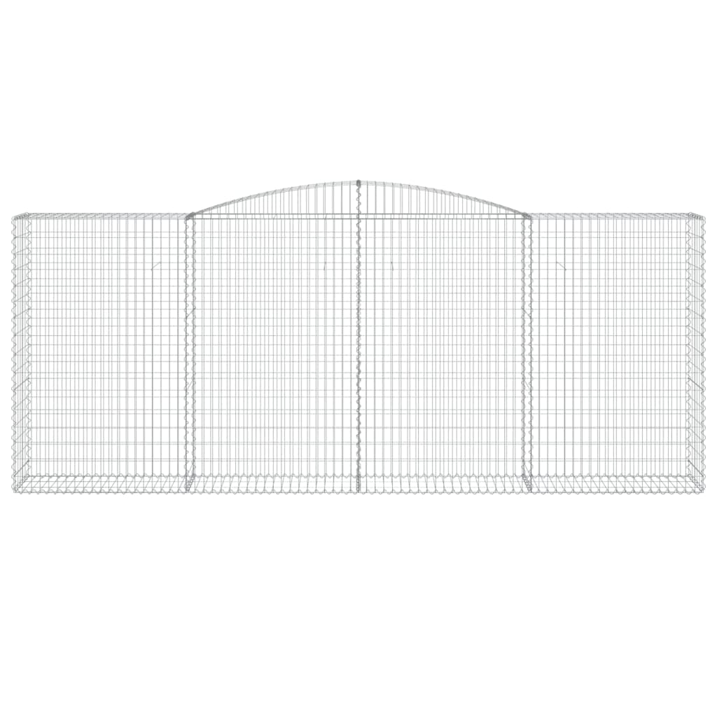 Arched Gabion Baskets 8 pcs 400x50x160/180 cm Galvanised Iron