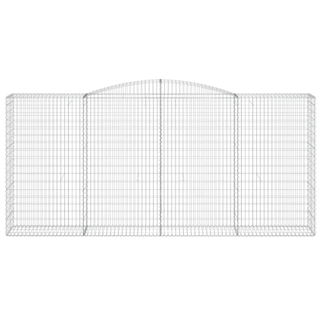 Arched Gabion Baskets 2 pcs 400x50x180/200 cm Galvanised Iron