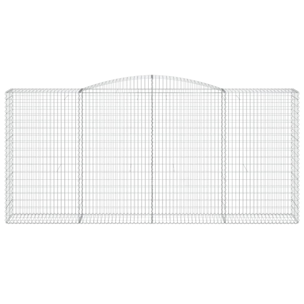 Arched Gabion Baskets 8 pcs 400x50x180/200 cm Galvanised Iron