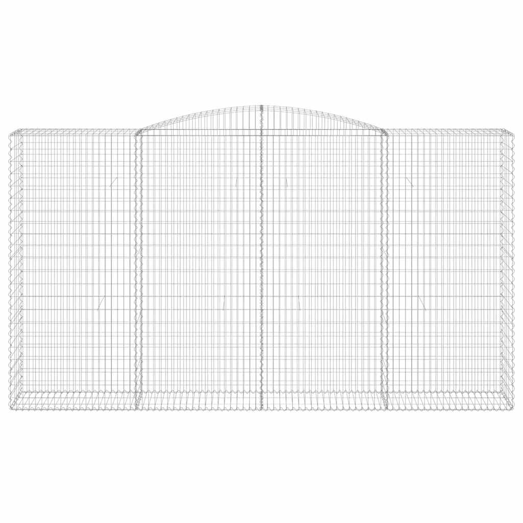 Arched Gabion Baskets 5 pcs 400x50x220/240 cm Galvanised Iron