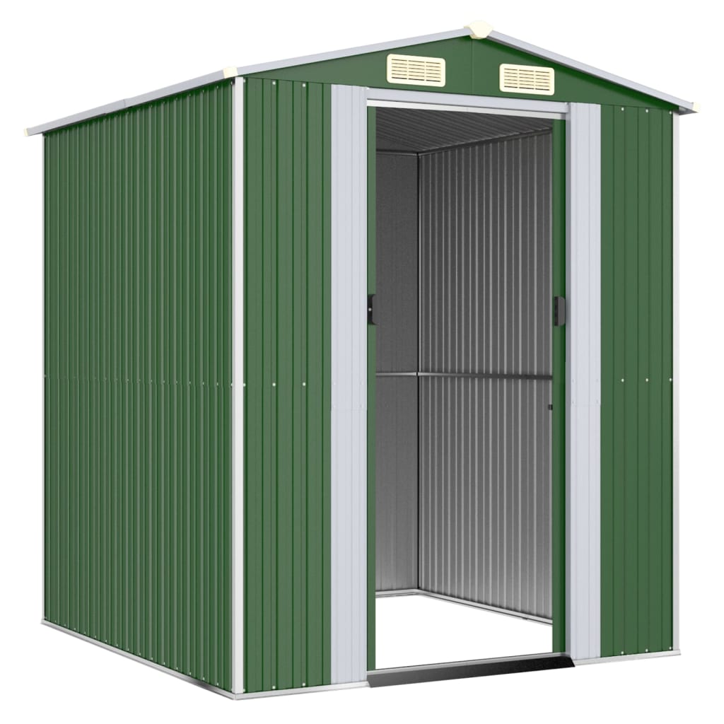 vidaXL Garden Shed Green 192x191x223 cm Galvanised Steel