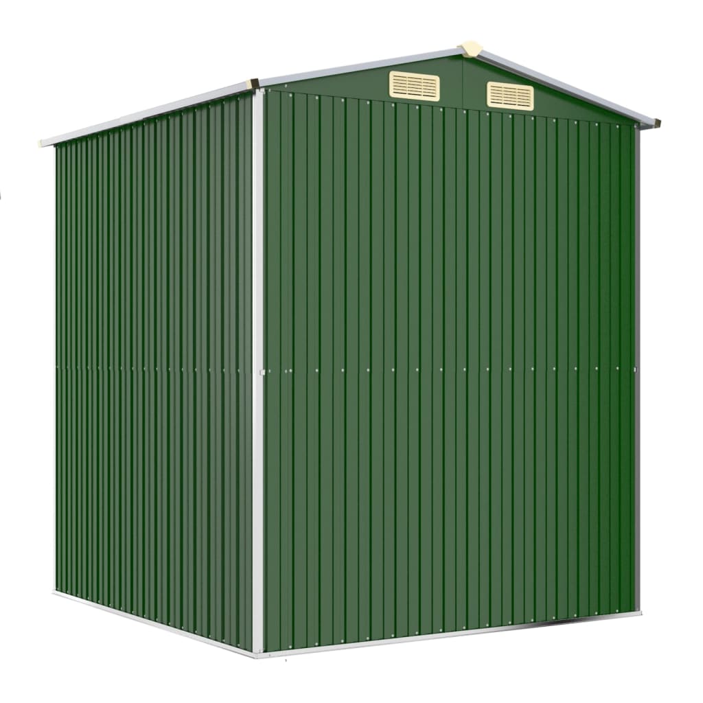 vidaXL Garden Shed Green 192x191x223 cm Galvanised Steel