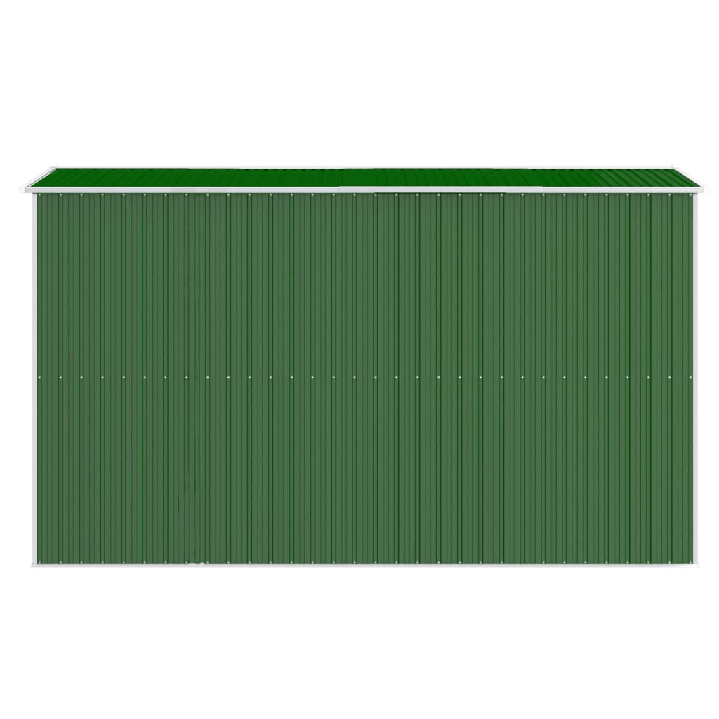 vidaXL Garden Shed Green 192x357x223 cm Galvanised Steel