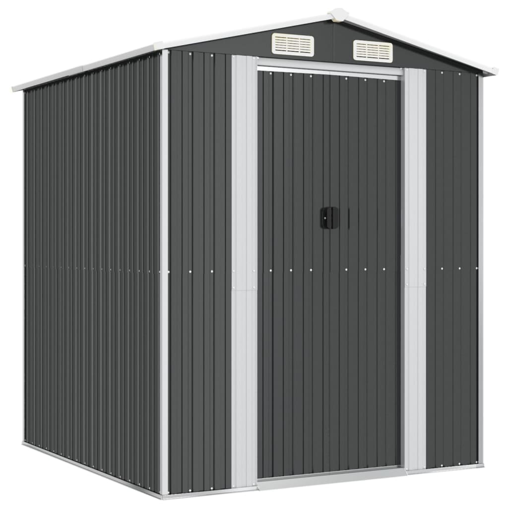 vidaXL Garden Shed Anthracite 192x191x223 cm Galvanised Steel