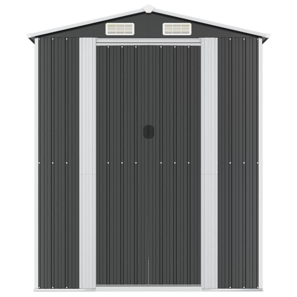 vidaXL Garden Shed Anthracite 192x191x223 cm Galvanised Steel