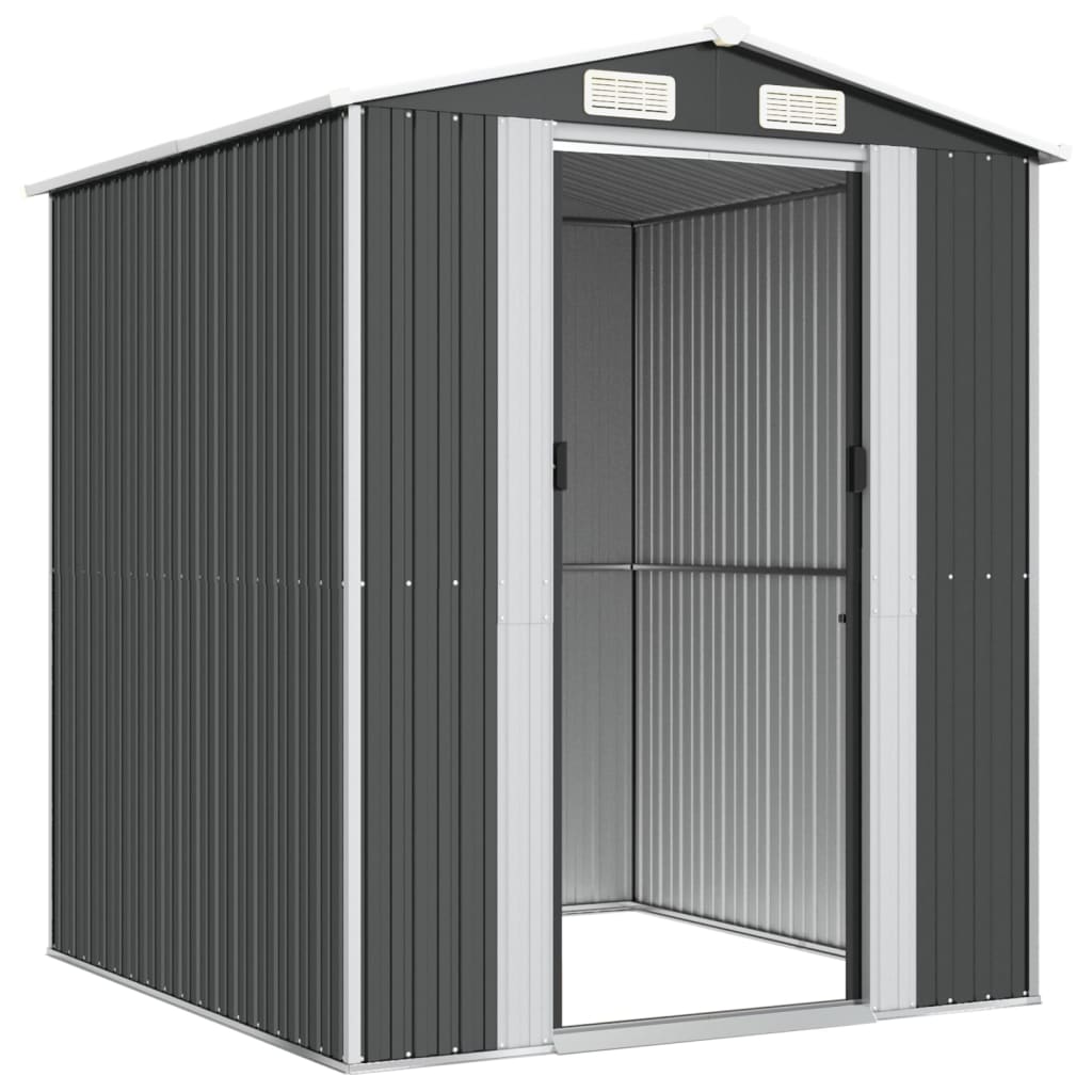 vidaXL Garden Shed Anthracite 192x191x223 cm Galvanised Steel