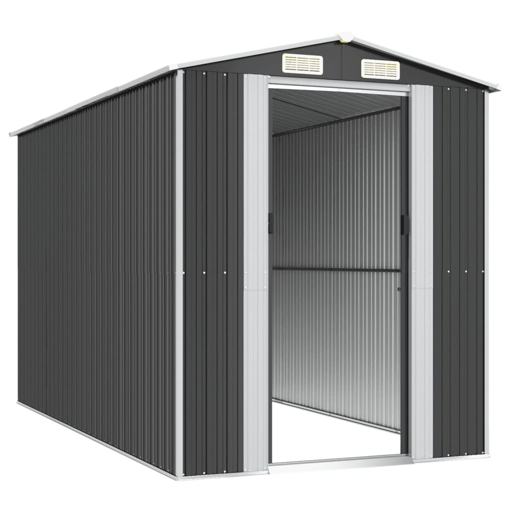 vidaXL Garden Shed Anthracite 192x357x223 cm Galvanised Steel