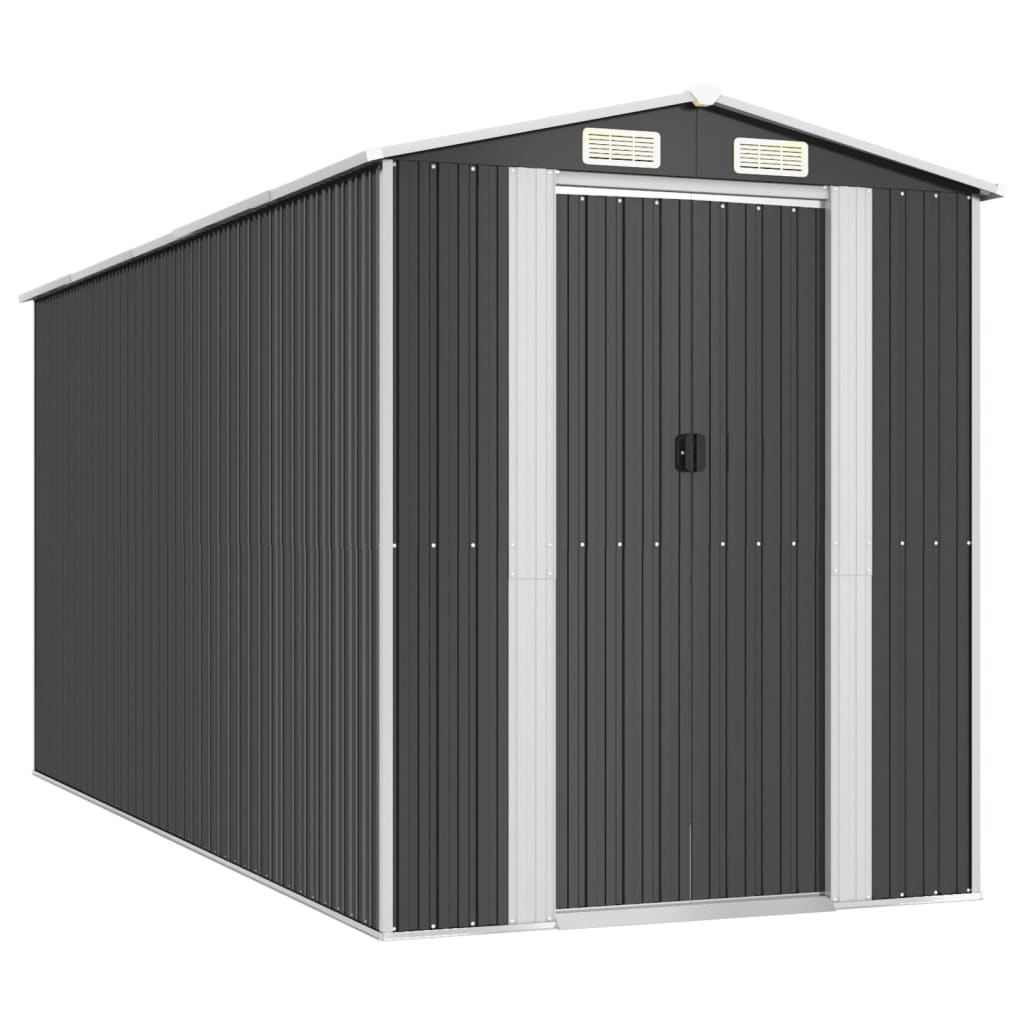 vidaXL Garden Shed Anthracite 192x440x223 cm Galvanised Steel