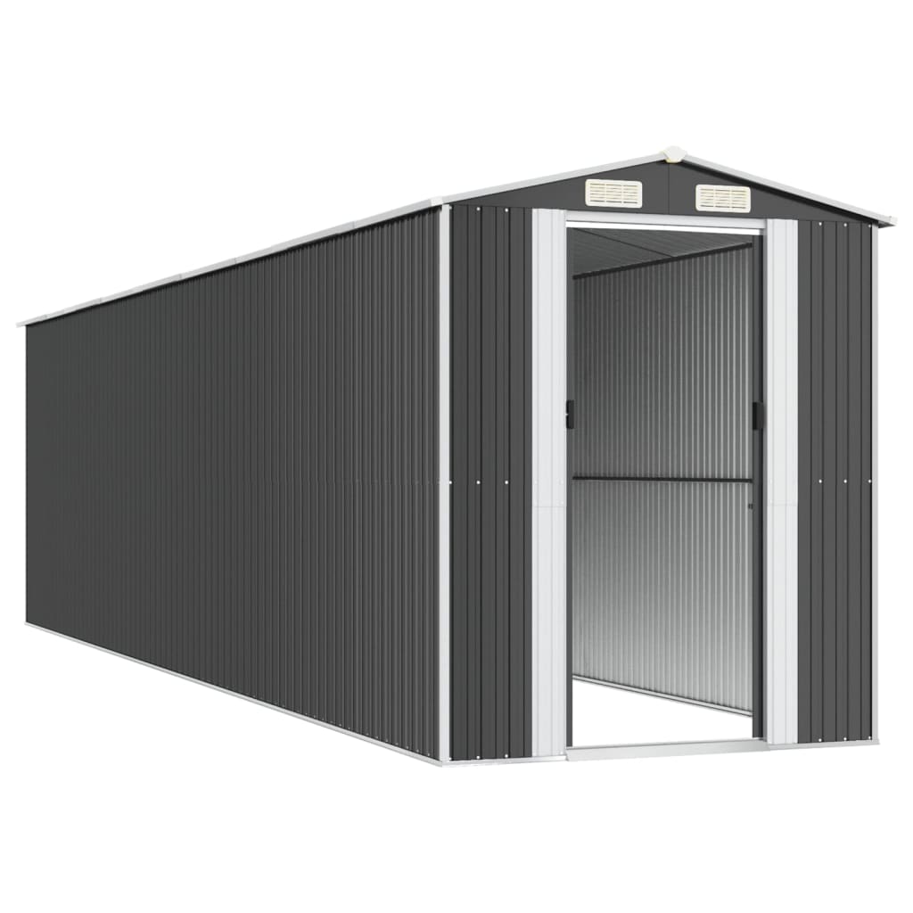vidaXL Garden Shed Anthracite 192x772x223 cm Galvanised Steel