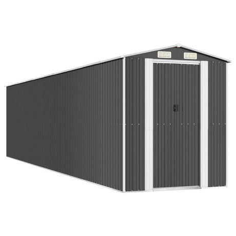 vidaXL Garden Shed Anthracite 192x855x223 cm Galvanised Steel