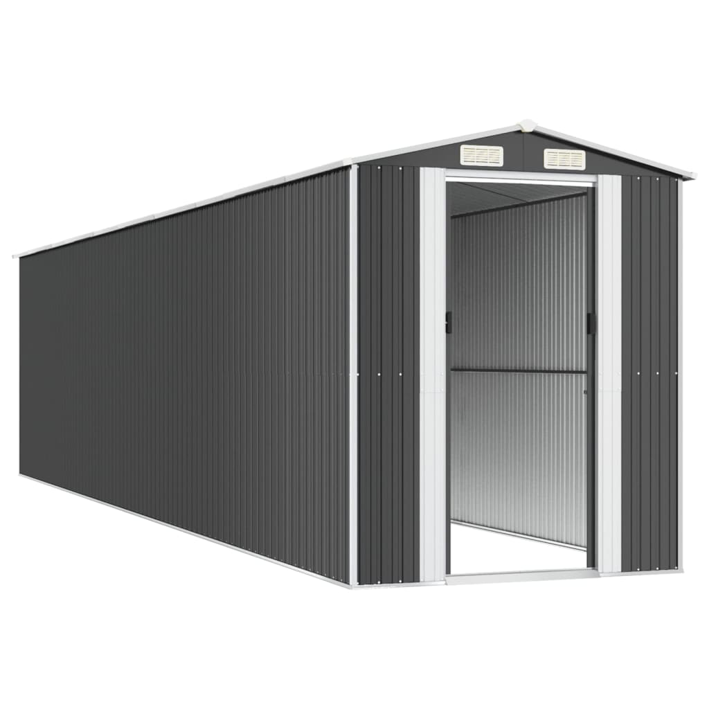 vidaXL Garden Shed Anthracite 192x855x223 cm Galvanised Steel